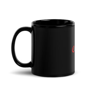 Taza negra brillante