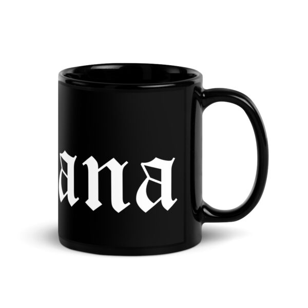 Taza negra brillante logo clásico - Imagen 2