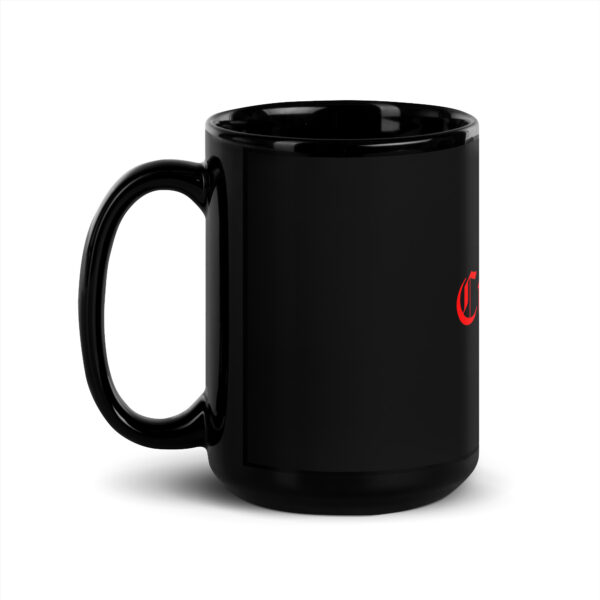 Taza negra brillante logo rojo - Imagen 8