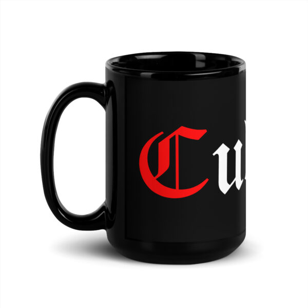 Taza negra brillante logo clásico - Imagen 4