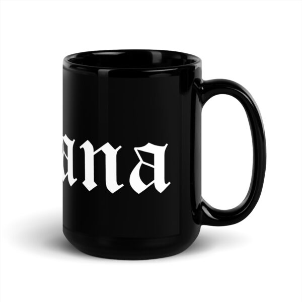 Taza negra brillante logo clásico - Imagen 5