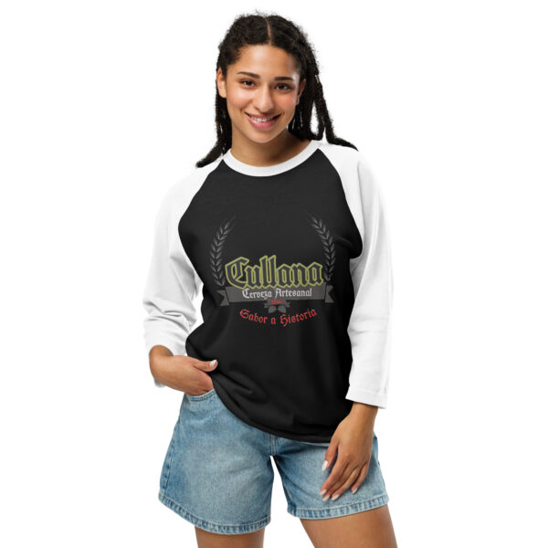 Camiseta con manga raglán tres cuartos unisex logo - Imagen 2