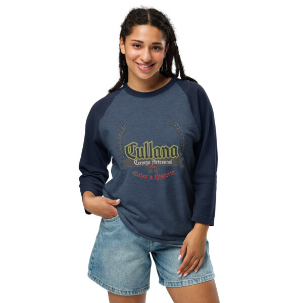 Camiseta con manga raglán tres cuartos unisex logo - Imagen 4