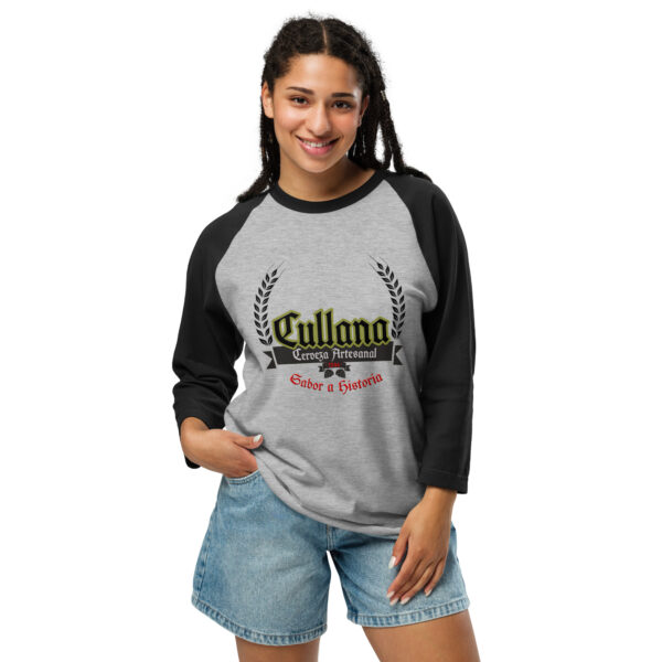 Camiseta con manga raglán tres cuartos unisex logo - Imagen 6
