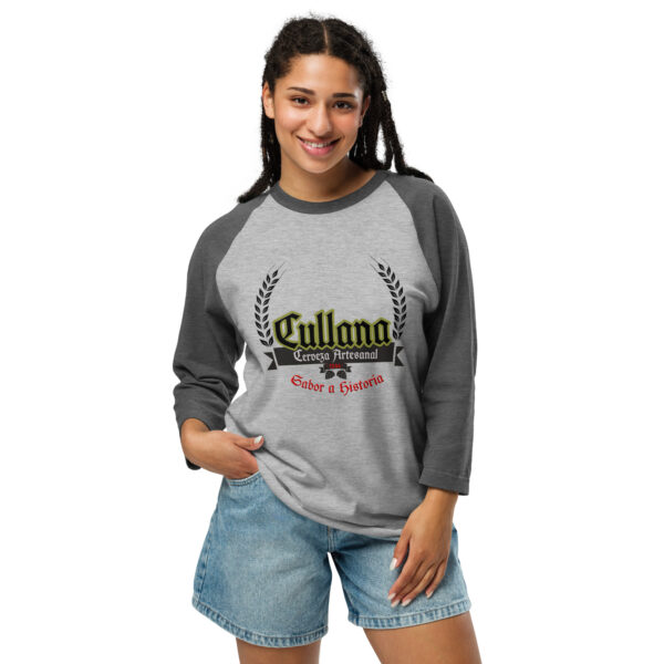 Camiseta con manga raglán tres cuartos unisex logo - Imagen 10