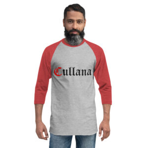 Camiseta con manga raglán tres cuartos unisex