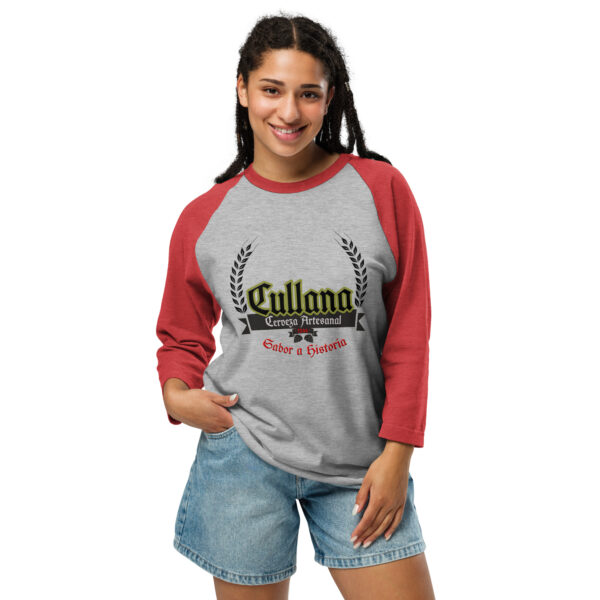 Camiseta con manga raglán tres cuartos unisex logo - Imagen 8