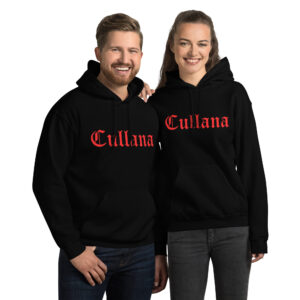 Sudadera con capucha unisex logo rojo