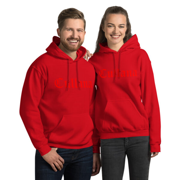Sudadera con capucha unisex logo rojo - Imagen 4