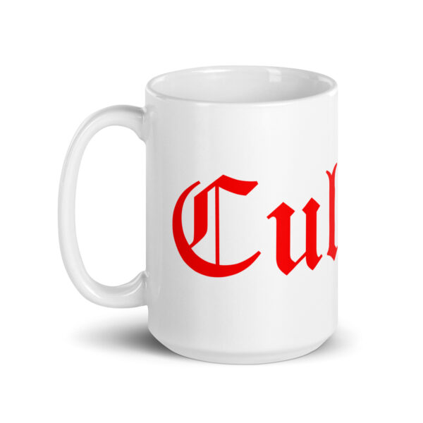 Taza blanca brillante logo rojo - Imagen 5