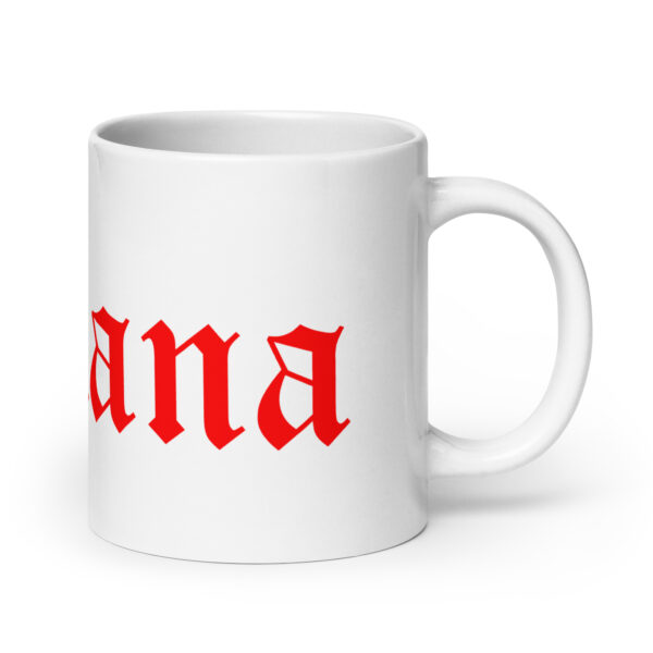 Taza blanca brillante logo rojo - Imagen 7